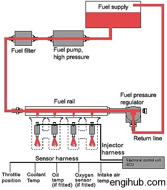fuel injection system of multi cylinder engine