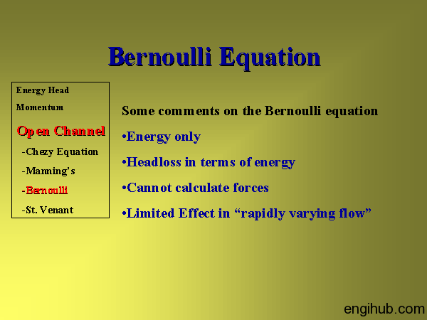 Bernoulli's Equation
