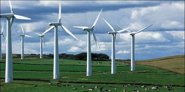 green energy wind power to generate electricity